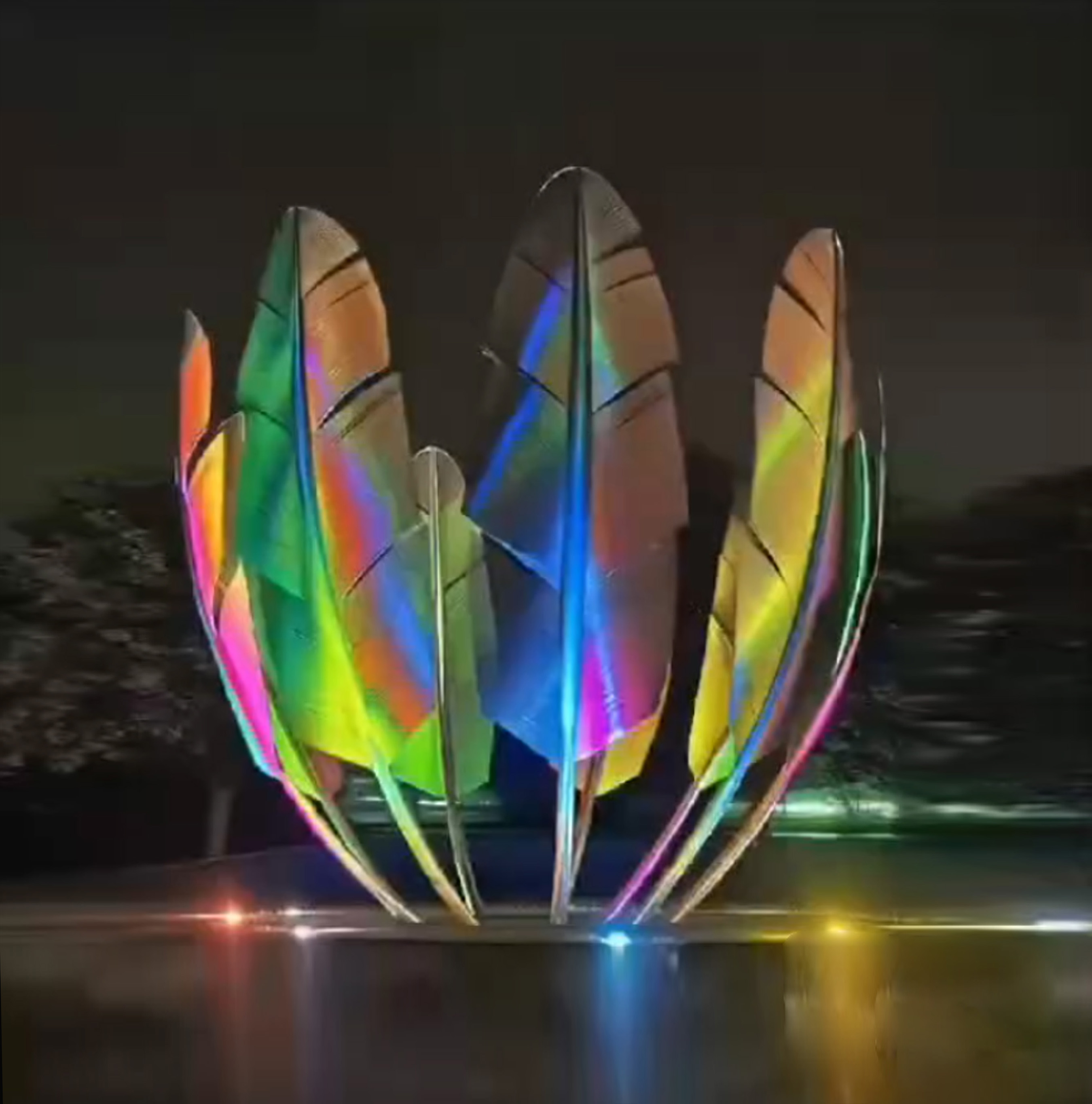 羽毛燈光裝置  定制